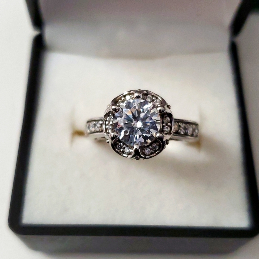 Sterling Silver 925 Solitaire Princess Setting Ring